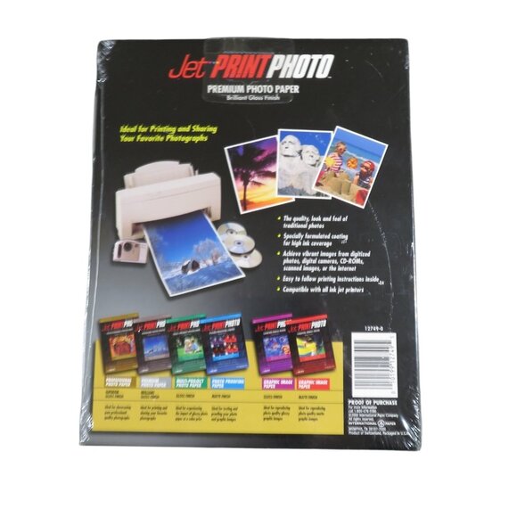 Jet Print Photo Paper Premium Gloss Finish 2-Pack for Inkjet Printer 12749-0 New - Picture 5 of 6